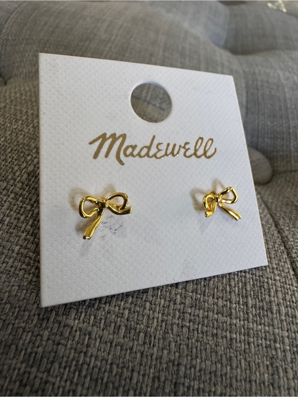 Madewell Metal Mini Bow Stud Earrings
